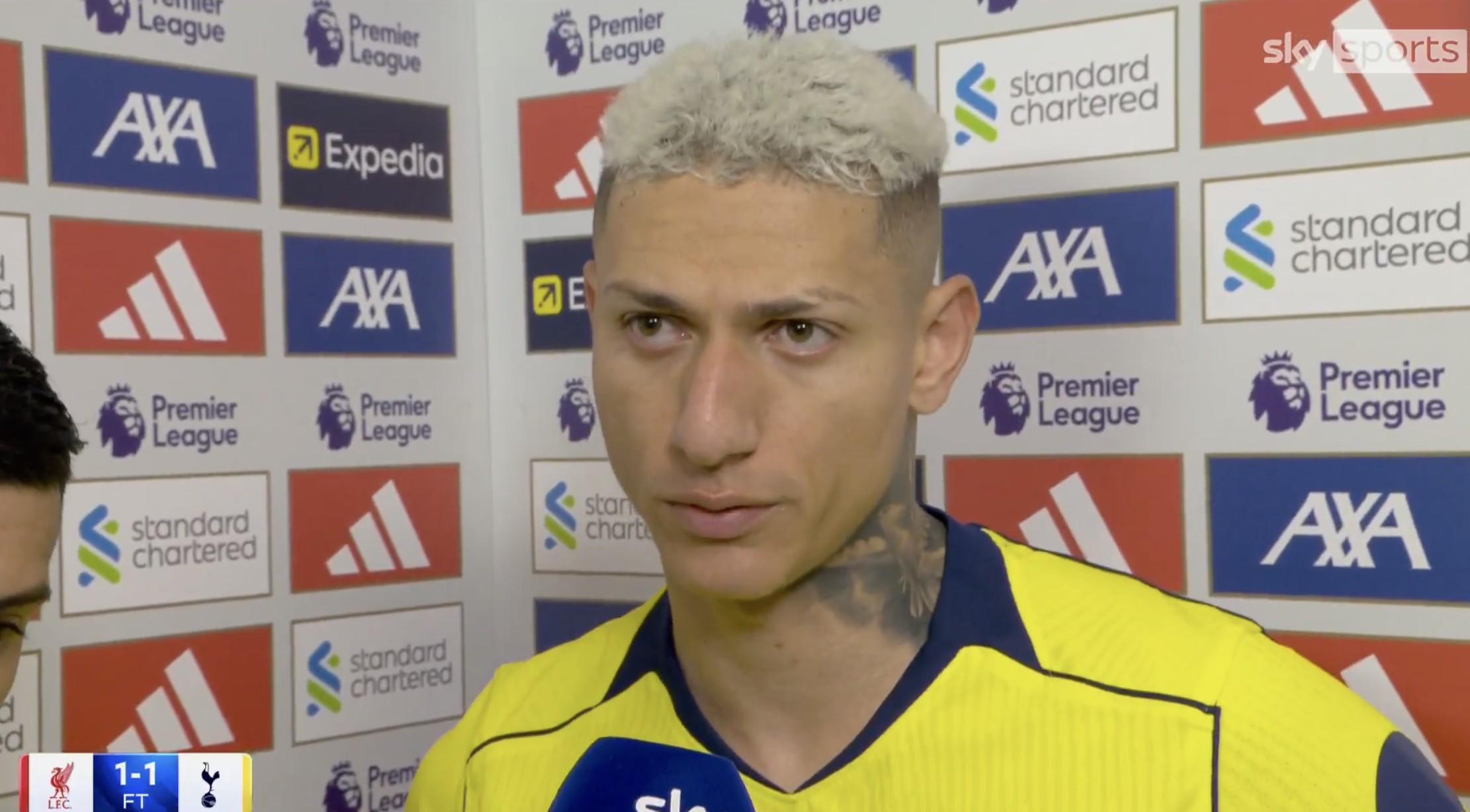 开云体育入口-里沙利松：我喜欢对阵强队，这对我来说是一个很好的机会